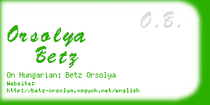 orsolya betz business card
